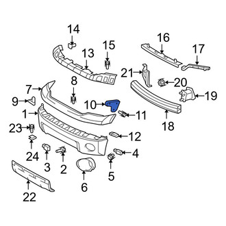 Toyota OE - Front Right Bumper Face Bar Bracket