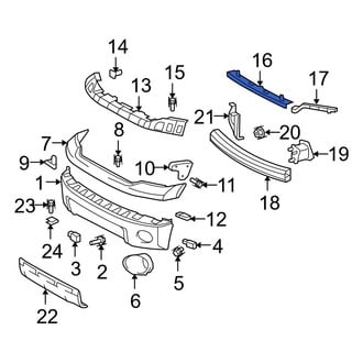Toyota OE - Front Center Bumper Face Bar Bracket