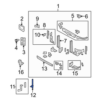 Toyota OE - Front Hood Latch Support