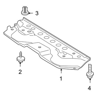Toyota OE - Radiator Support - Splash Shields (With Resin Type Front Bumper)