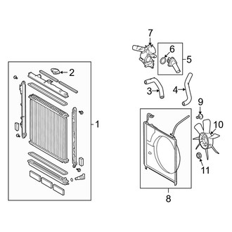 Toyota OE - Cooling - Radiator & Components (4.0L)
