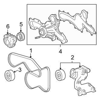 Toyota OE - Cooling - Belts & Pulleys (4.0L)