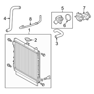 Toyota OE - Cooling - Radiator & Components (4.6L)