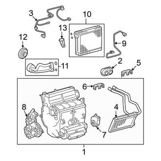 Toyota OE - Air Conditioner & Heater - Evaporator Components (4.0L)