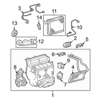 Toyota OE - Air Conditioner & Heater - Evaporator Components (Auto A/C)