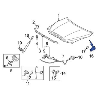 Toyota OE - Front Right Hood Hinge