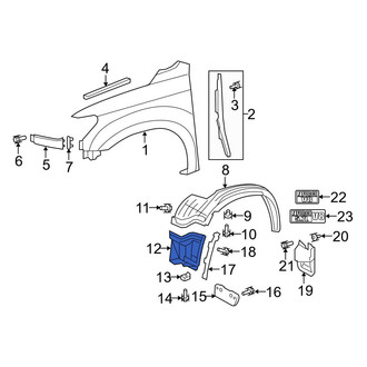 Toyota OE - Front Left Fender Liner Extension