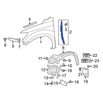 Toyota OE - Left Lower Fender Seal