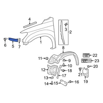 Toyota OE - Front Right Fender Extension Panel
