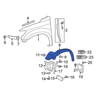 Toyota OE - Front Left Fender Splash Shield
