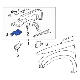 Toyota OE - Front Left Fender Apron Extension