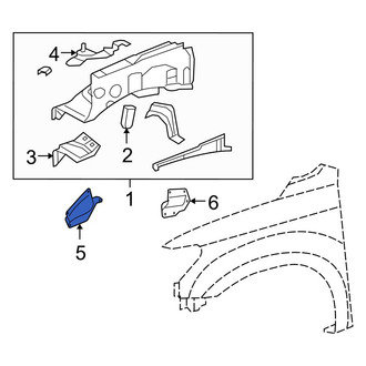 Toyota OE - Front Left Fender Apron Seal