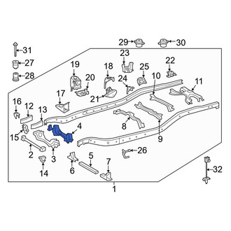 Toyota OE - Front Center Frame Crossmember