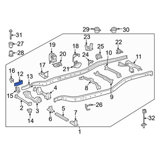 Toyota OE - Front Left Outer Frame Rail End