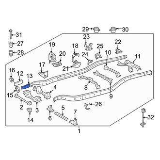 Toyota OE - Front Right Inner Frame Rail End
