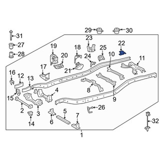 Toyota OE - Rear Right Leaf Spring Bracket