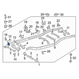 Toyota OE - Front Right Bumper Impact Bar Bracket