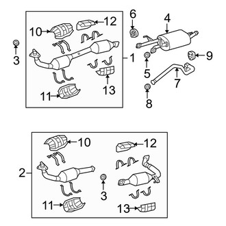 Toyota OE - Exhaust System - Exhaust Components (4.6L)