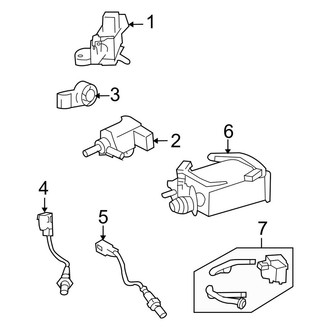 Toyota OE - Emission System - Emission Components (Vapor Canister, Oxygen Sensor and Related Components), (4.0L)