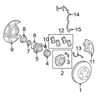 Toyota OE - Front Suspension - Brake Components (RWD)
