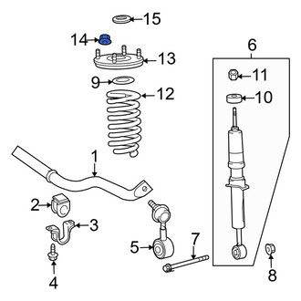 Toyota OE - Suspension Shock Absorber Mount Nut
