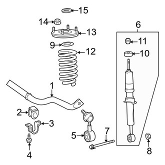 Toyota OE - Front Suspension - Stabilizer Bar & Components (4WD)