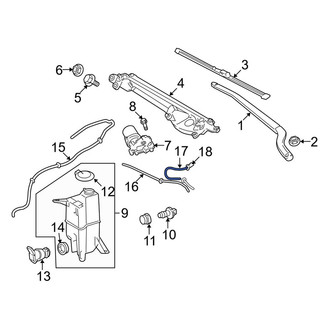 Toyota OE - Front Right Windshield Washer Hose