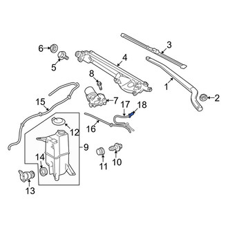 Toyota OE - Front Windshield Washer Nozzle