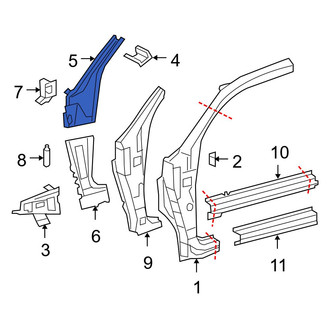 Toyota OE - Right Upper Inner Body A-Pillar