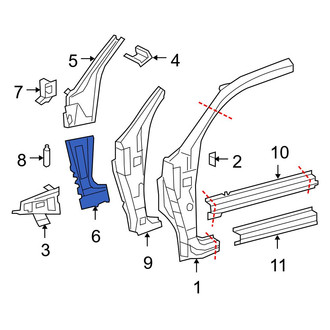 Toyota OE - Right Lower Inner Body A-Pillar