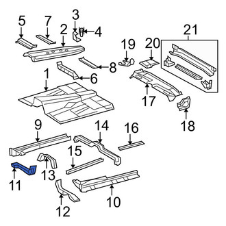 Toyota OE - Front Right Floor Pan Reinforcement