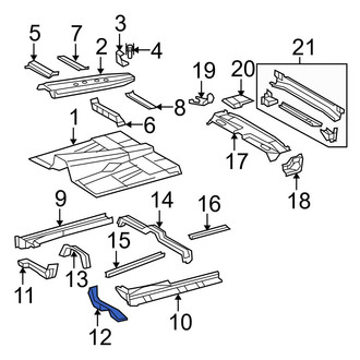 Toyota OE - Front Left Floor Pan Reinforcement