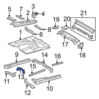 Toyota OE - Center Floor Pan Reinforcement