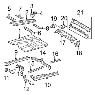 Toyota OE - Cab - Floor (Regular Cab), (Regular Cab)