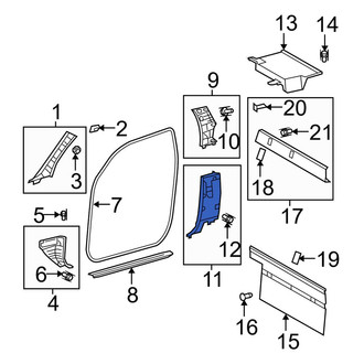 Toyota OE - Left Lower Truck Cab Corner Trim Panel