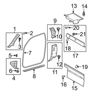 Toyota OE - Body A-Pillar Trim Panel Cap