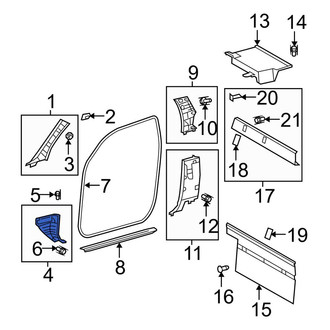 Toyota OE - Right Kick Panel Trim