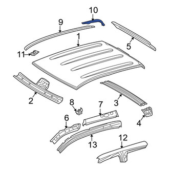 Toyota OE - Rear Right Roof Molding