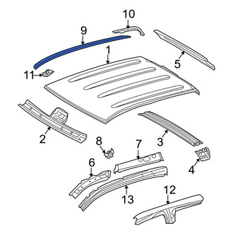 Toyota OE - Front Right Roof Drip Molding