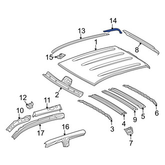 Toyota OE - Rear Right Roof Drip Molding