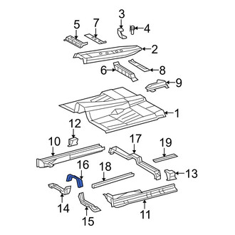Toyota OE - Center Floor Pan Reinforcement