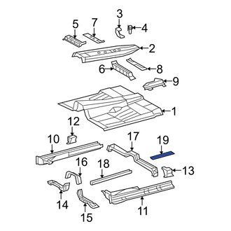 Toyota OE - Rear Inner Floor Pan Reinforcement