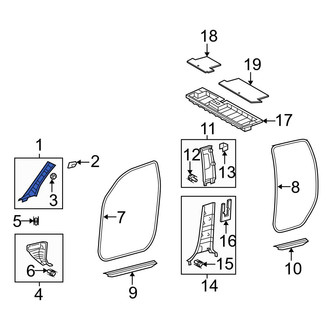 Toyota OE - Left Body A-Pillar Trim Panel