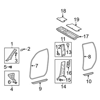 Toyota OE - Cab - Interior Trim (Pillars & Floor), (Double Cab)