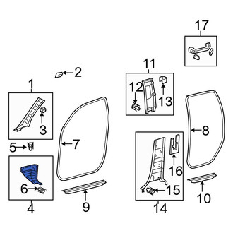 Toyota OE - Left Kick Panel Trim