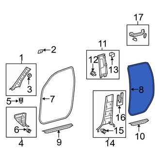 Toyota OE - Rear Left Lower Door Seal