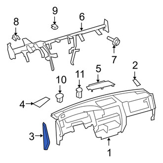 Toyota OE - Right Instrument Panel Side Cover