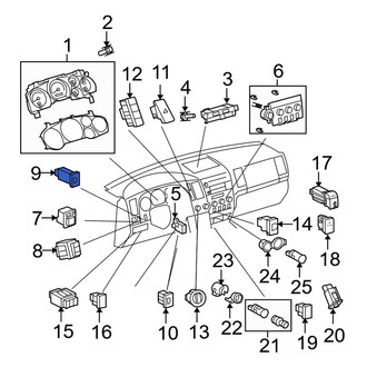 Toyota OE - Instrument Panel Dimmer Switch