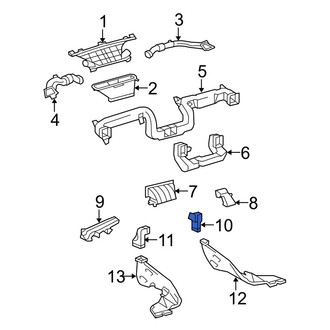 Toyota OE - Front Center Right Instrument Panel Air Duct