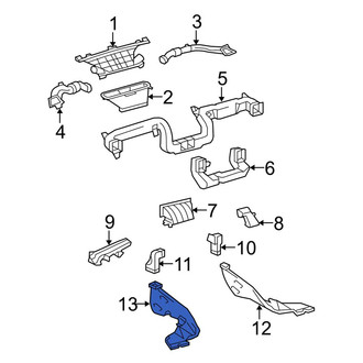 Toyota OE - Front Left Lower Instrument Panel Air Duct